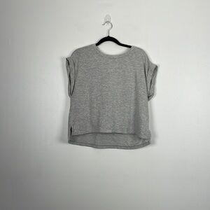 Lou & Grey gray short sleeve drawstring waist 4 pocket short set Size X-Small